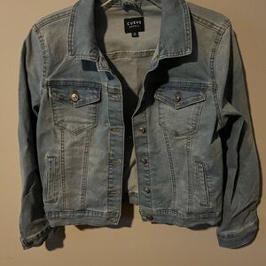 Curvy Affair Women's Blue Jean Jacket